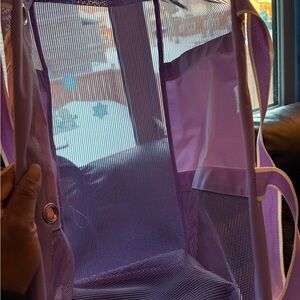 Lilac Mesh Tote Bag:31 gifts large tote